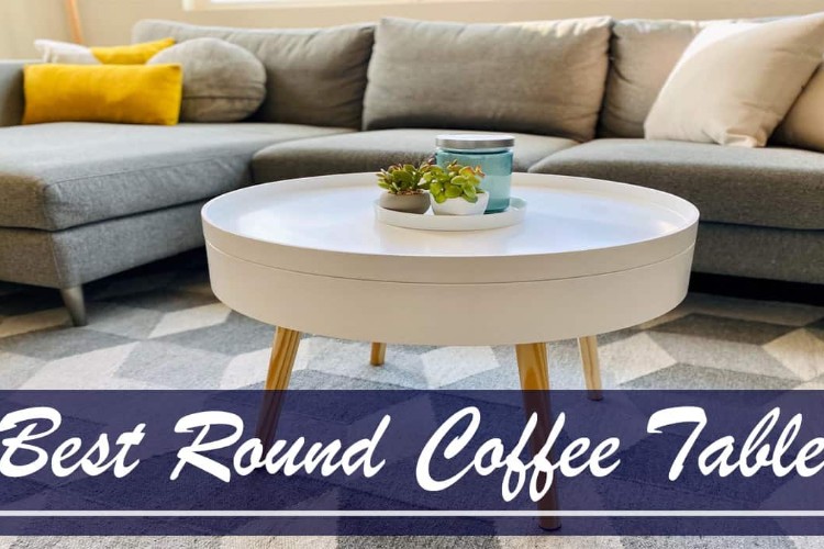 53 Best Round Coffee Table With Storage, Winsome Wood Maya Round Coffee Table Black Top Metal Legs